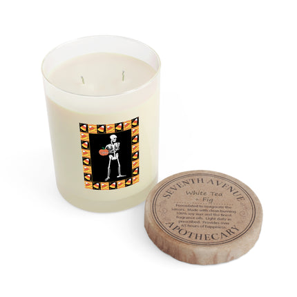 Candy Corn Skeleton Scented Candle - Full Glass, 11oz