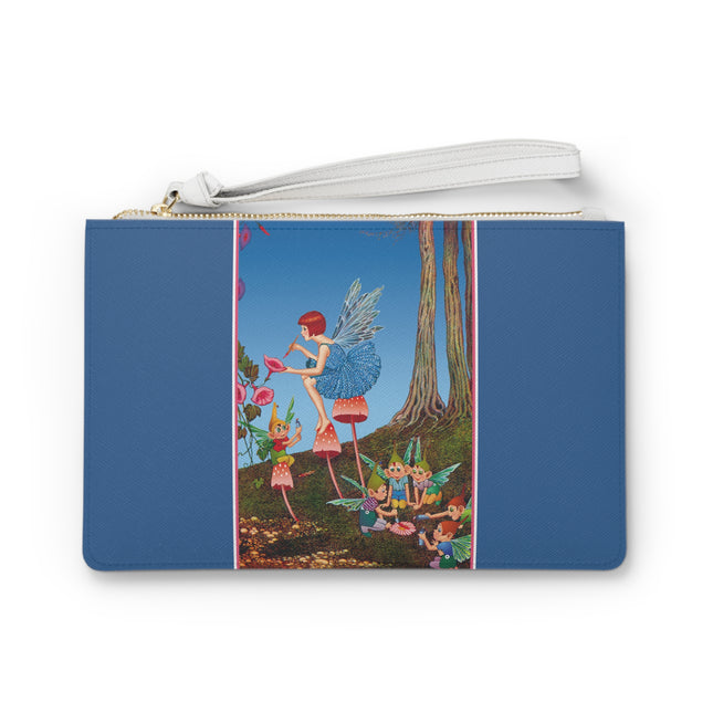 Periwinkle Painting the Petals by Ida Outhwaite Clutch Bag