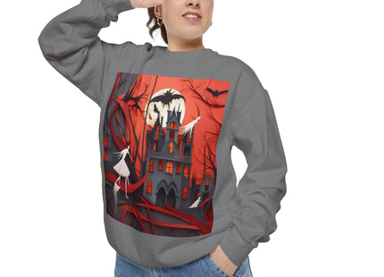 Halloween Night Scene Unisex Garment-Dyed Sweatshirt