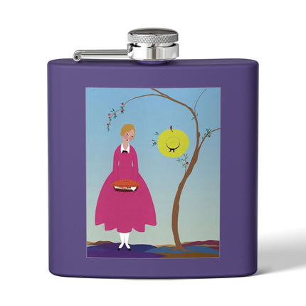 Apple Pie Day Stainless Steel Flask – Sweet Storybook Charm & Gentle Innocence