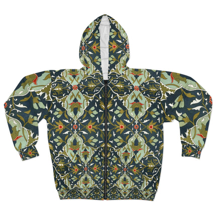Ornamental Tiles (Pl. 10) from the Afghan Boundary Commission Zip Hoodie (AOP)