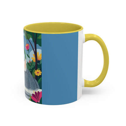 The Lady Of The Secret Garden Colorful Mugs – Art Deco Botanical Elegance