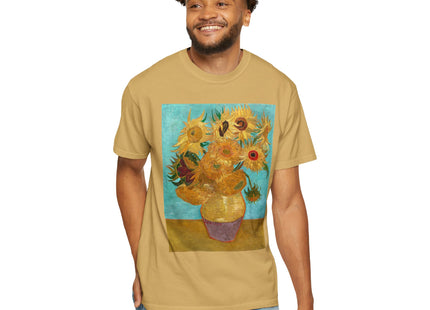 Vase with Twelve Sunflowers by Vincent van Gogh Unisex Garment-Dyed T-shirt