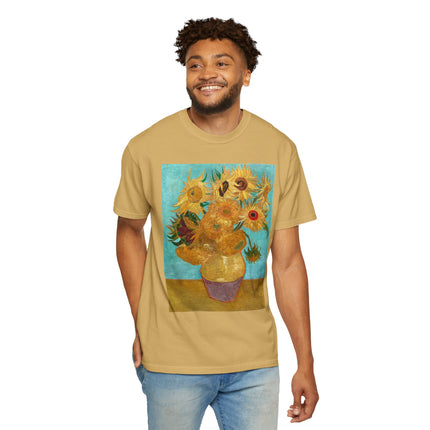 Vase with Twelve Sunflowers by Vincent van Gogh Unisex Garment-Dyed T-shirt