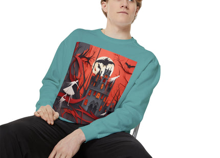 Halloween Night Scene Unisex Garment-Dyed Sweatshirt