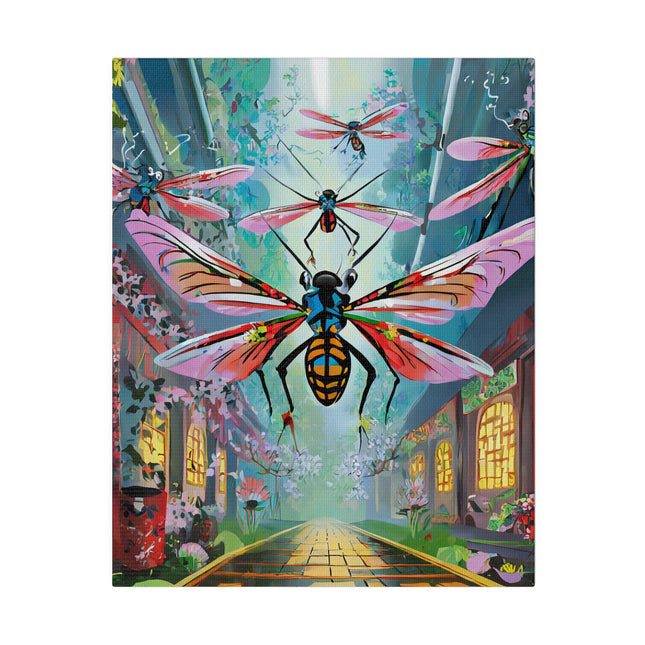 Neon Swarm Matte Canvas, Stretched, 0.75"