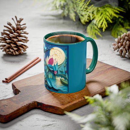 Ethereal Moonlit Lake Colorful Mugs (11oz, 15oz)