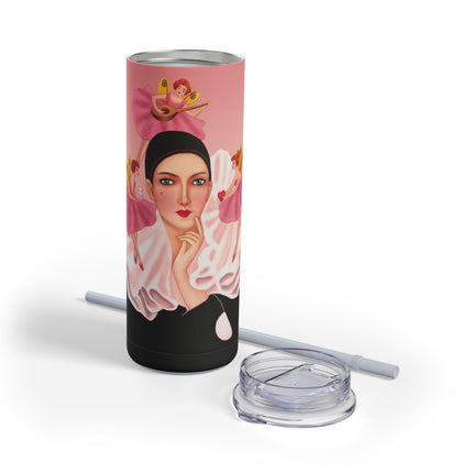 Pierrot & Fairies Dressed in Pink by Sofia Chiostri Skinny Matte Tumbler, 20oz