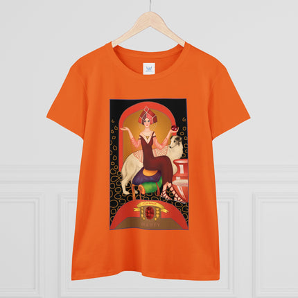 January & Garnet (from the Gem Series) by Sofia Chiostri Women's Midweight Cotton Tee