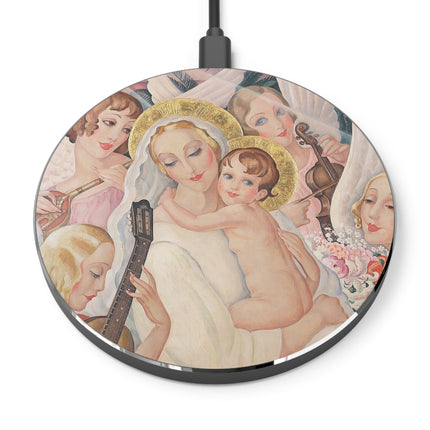 Madonna with Child Surrounded by Musical Angels by Gerda Wegener Wireless Charger