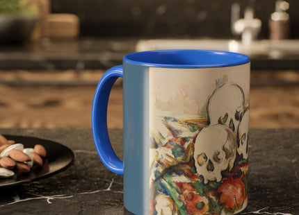 The Three Skulls by Paul Cézanne Colorful Mugs (11oz, 15oz)