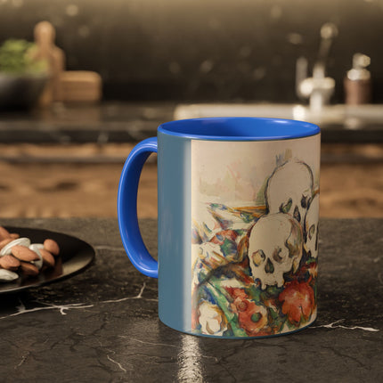 The Three Skulls by Paul Cézanne Colorful Mugs (11oz, 15oz)