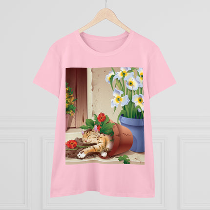 Blooming Serenity Women's Midweight Cotton Tee
