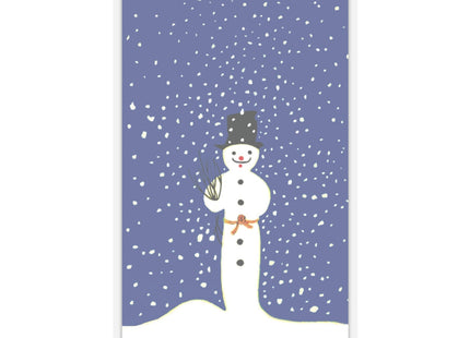 Snowman in Falling Snow Kiss-Cut Stickers (4 Sizes)
