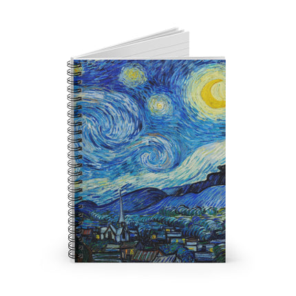 The Starry Night by Vincent Van Gogh Spiral Notebook - Ruled Line