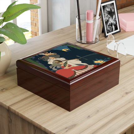 🌙🎶 The Moonlight Serenade Jewelry Box – Art Deco Romantic Nocturne