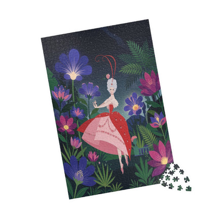 🌺✨ The Lady Of The Starlit Enchanted Garden Puzzle – Art Deco Floral Fantasy