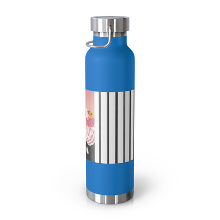 Pierrot & Fairies Dressed in Pink by Sofia Chiostri Copper Vacuum Insulated Bottle, 22oz