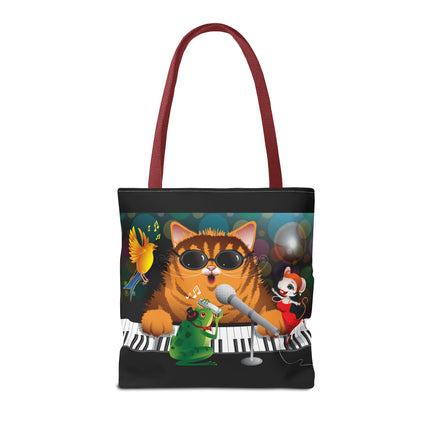 Tote Bag Jazz Cat Music Artwork