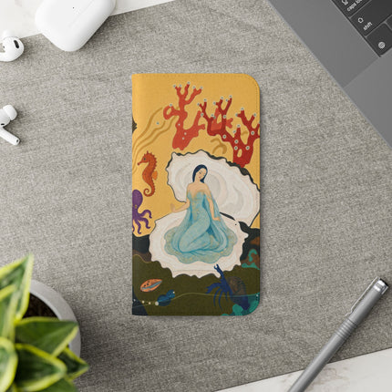 🐚🌊 The Lady Of The Enchanted Pearl Flip Case – Art Deco Undersea Fantasy