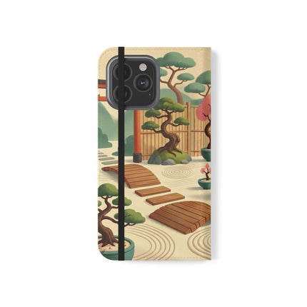 🏹🌸 Archer Kitten in the Zen Garden Flip Case – Focus, Whimsy & Zen Balance