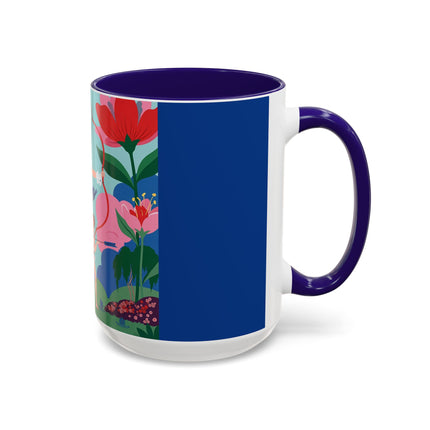 The Lady Of The Scarlet Bow Colorful Mugs – Art Deco Botanical Archer Elegance
