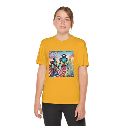 High Fashion Cyberpunk CIA Robots Youth Competitor Tee