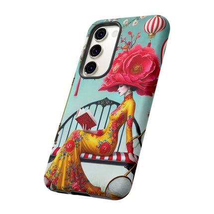 Reading In A Painted Garden Phone Cases