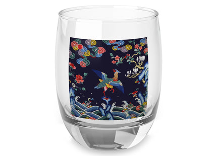 Rank Badge with Mandarin Duck Whiskey Glass