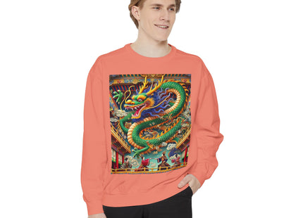 Tibetan Dragon Over Kabuki Duel Sweatshirt