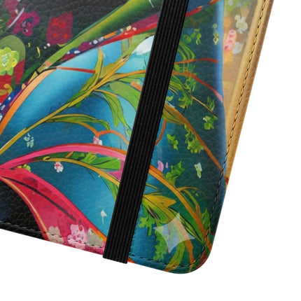 🦝✨ Cybernetic Red Panda Flip Case – Neon Charm & Futuristic Wonder