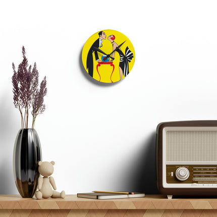 A Moment of Elegance Acrylic Wall Clock, Round and Square