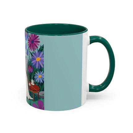The Lady Of The Garden Tea Colorful Mugs – Art Deco Floral Elegance