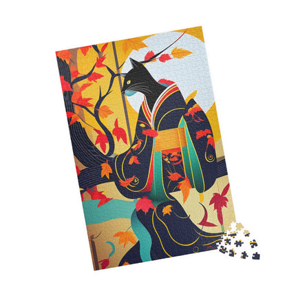 Black Cat in Kimono Puzzle (110, 252, 520, 1014-piece)