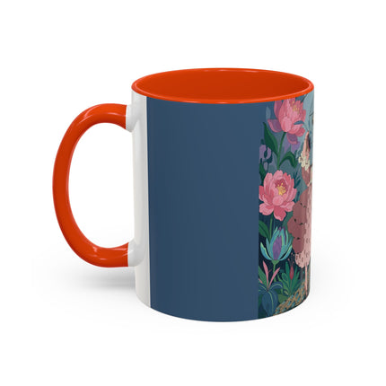 The Ladies And The Enchanted Macaw Colorful Mugs – Art Deco Botanical Elegance