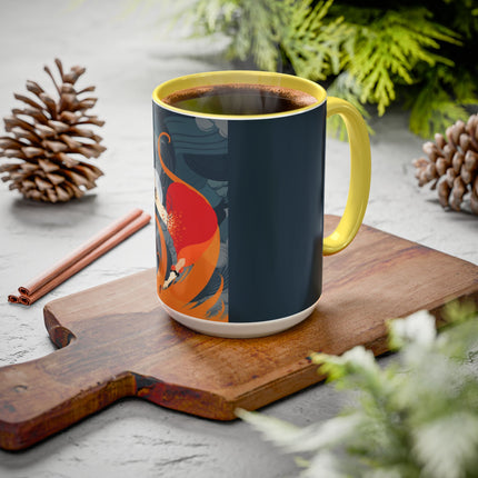 Flame of the Tempest Colorful Mugs – Fiery Storm & Dramatic Elegance