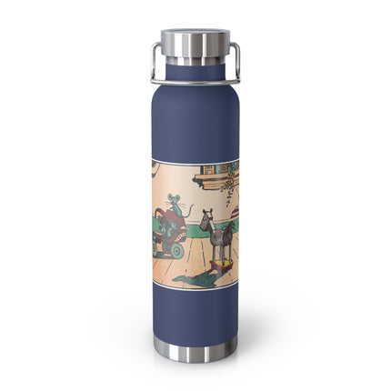 Mischievous Mice on Wheels Copper Vacuum Insulated Bottle, 22 oz