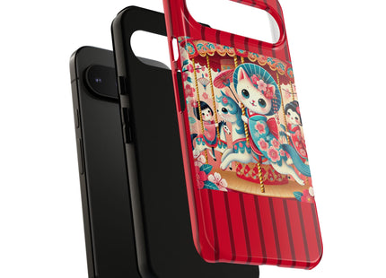 Geisha Kitten's Enchanted Carousel Phone Cases