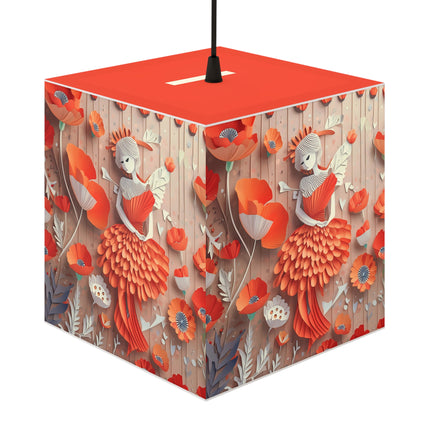 Poppy Fairy Light Cube Lamp