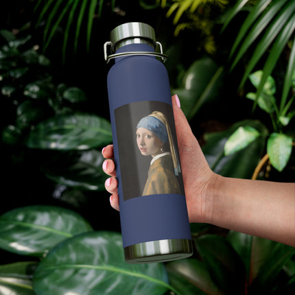 Girl with a Pearl Earring by Johannes Vermeer Copper Vacuum Insulated Bottle, 22oz