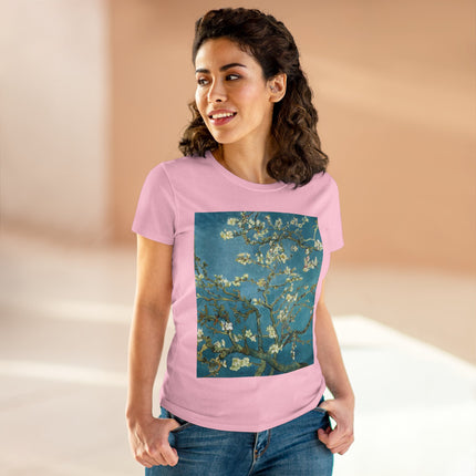 Almond Blossom by Vincent van Gogh Women's Midweight Cotton Tee