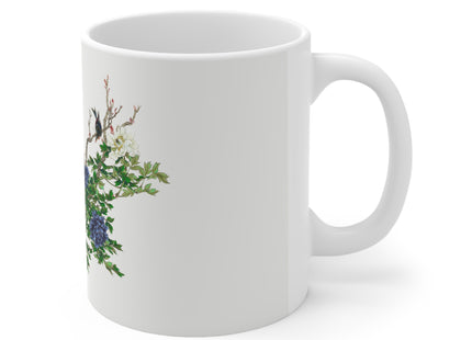 Peonies and Birds by Okamoto Shuki Ceramic Mug 11oz