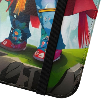 🐘⚔️ Cyberpunk Elephant Samurai Flip Case – Ancient Wisdom & Neon Power