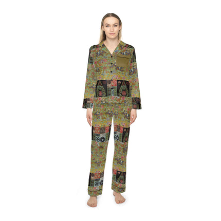 Chinois et Japonais 2 by Auguste Racinet Women’s Satin Pajamas