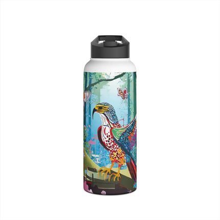 A Colorful Raptor Stainless Steel Water Bottle