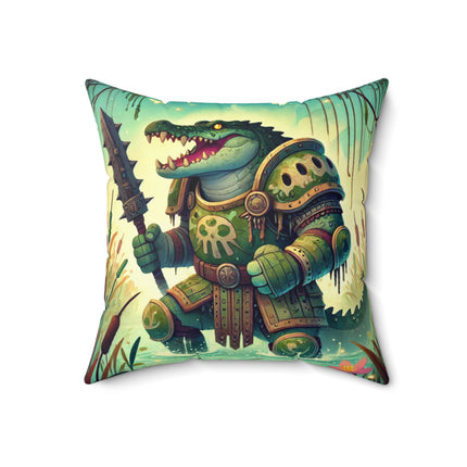 Swamp Tyrant Spun Polyester Square Pillow