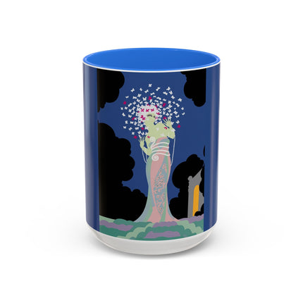 Butterfly Enchantress Colorful Mugs – Ethereal Art Deco Magic & Transformation