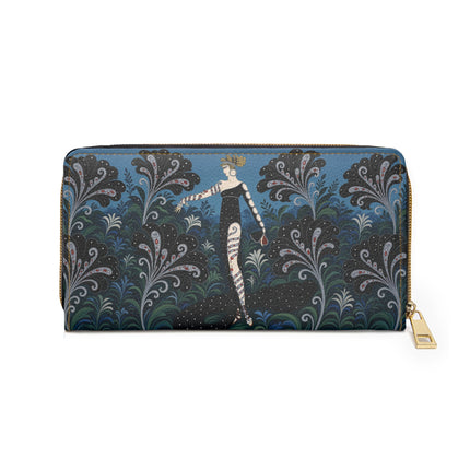 🖤✨ The Midnight Jeweled Garden Wallet – Art Deco Fashion Elegance