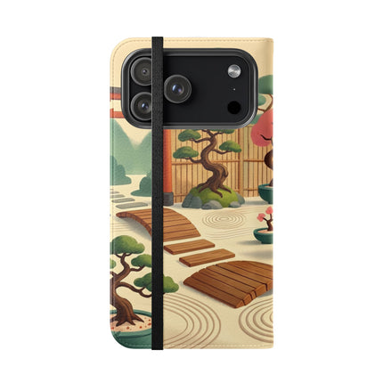 🏹🌸 Archer Kitten in the Zen Garden Flip Case – Focus, Whimsy & Zen Balance