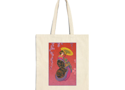 Enchanting Geisha Cotton Canvas Tote Bag